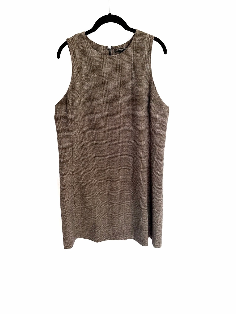 Banana Republic Sleeveless Mini Dress in Brown Plaid Fall